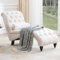 Shally Dogan Poltrona Chaise Lounge in Tessuto Ergonomica, Sdraio Relax Deluxe Premium da Soggiorno, Salotto, Casa, Ufficio, Imbottitura Alta Densità Ergonomico e Cuscino Lombare (Beige)