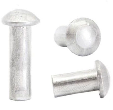 Rivetti a testa tonda in alluminio, M5 (5 mm x 20 mm), DIN 660, confezione da 20