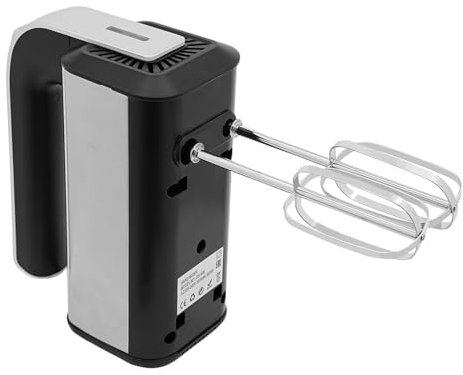 Mixer a mano, 5 velocità, impugnatura ergonomica, frusta, gancio per impastare in acciaio inox, frullatore elettrico, 2000 giri/min, cucine, pasticceria