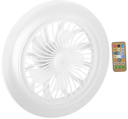 Lurrose 30w Small Led Fan Light Ceiling Fan Light Bulb Dimmable Remote Control Bedroom Lamp Screw Base