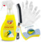 Barto line Sugar Soap Spray (500ml), Sponge, Crevice Brush and Plastic Gloves | Wall Cleaner for Painted Walls, Sugar Soap for Cleaning, Bathroom Cleaning Tool, Removes Grease, Grime & Nicotine Stains