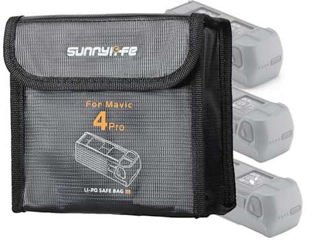 Akku-Aufbewahrungstasche für DJI Mavic 4 Pro Kamera-Drohnen-Zubehör, Lipo Safe-Tasche, feuerfeste, explosionssichere Batterienwächter für Lagerung, Aufladen, Für 3 Stück