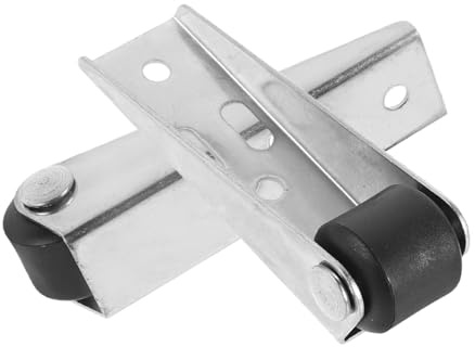 TEHAUX Lot de 2 Roues de Support Inférieure pour Porte, Roue Pivotante Directionnelle en Nylon Pp Galvanisé, Stabilité Renforcée pour Jardin et Clôture