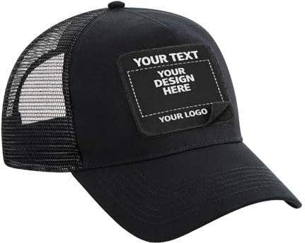 Canicaprice Cappello tattico Trucker con Patch Removibile Personalizzabile, Chiusura a Strappo, Stampa DTF a Colori, 5 Colori Disponibili