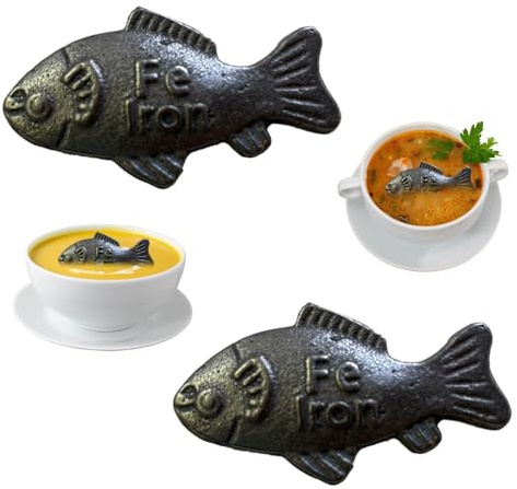 2-Pack Reusable Iron Fish for Cooking, Natural Iron Fish for Iron Deficiency, Safe Iron Supplement Tool for Vegans, Pregnant Women & Kids