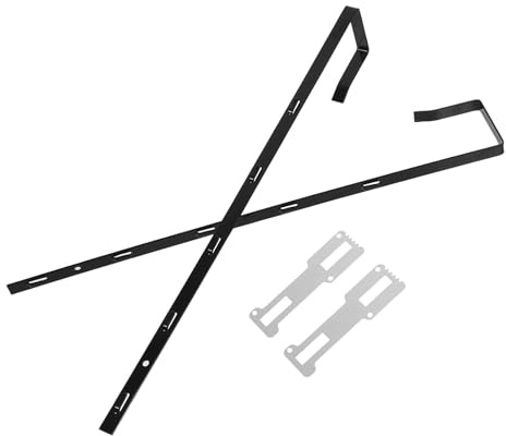 PACKOVE 2pcs Over-the-Door Mirror Hanger Kit with Five Adjustable Hooks, Iron Metal Door Hanging Brackets, Quick and Easy Installation, Reliable Support for Bathrooms and Bedrooms