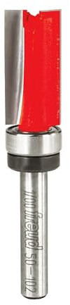 Freud Oberlager-Bit, ideal für Vorlagenführung, Schilderbeschriftung, Musterarbeiten, furniertes Sperrholz, 1/2 Zoll Durchmesser, 1/4-Zoll-Schaft, 50-102