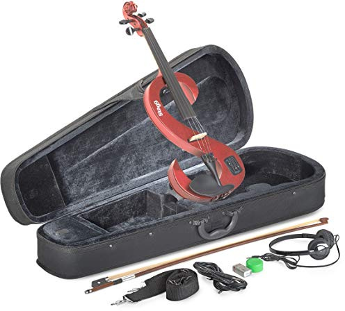 Stagg EVN - Pack de violon électrique - Rouge métallisé