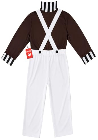 Fun Shack Chocolate Factory Worker Costume for Kids, World Book Day Costumes for Boys, World Book Day Costumes for Girls, Large
