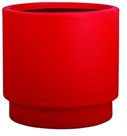 Hobby Flower Basic - Maceta Redonda con Sistema de Auto-riego, 35 x 35 cm, Color Rojo