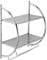 Croydex QM262041 Chrome Plated Mild Steel Wall Mounted Curved Shelving Unit and Towel Rack , 25.5 x 45 x 54.3 cm