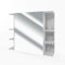 Vicco Bad Spiegelschrank Fynn, Badezimmerspiegel, Beton/Weiß, 80 x 64 cm