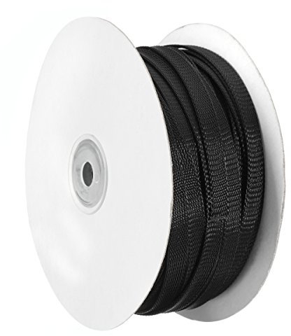 MASUNN 30M 8mm / 10mm / 12mm / 15mm / 20mm Expandable Draht-Kabel-Hülse Geflochtenes Schlauch-Schwarzes -15mm