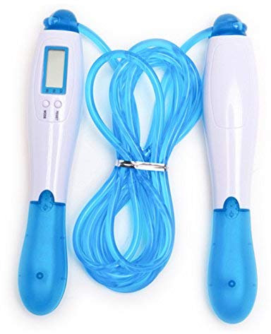 Itian Corda da Salto Digitale con Contatore di Calorie(Blu)