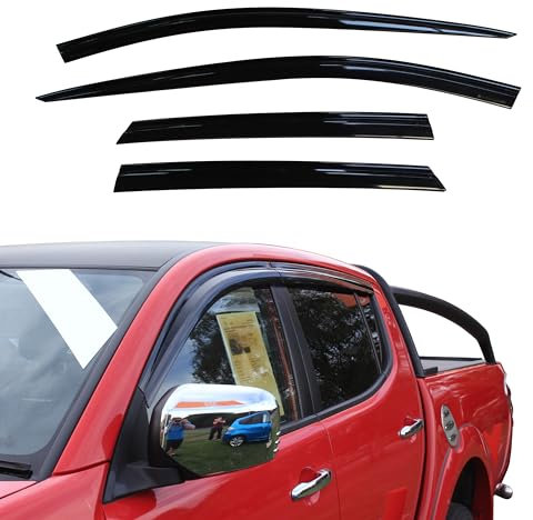 Autoclover Windabweiser-Set – für Doppelkabine (insgesamt 4 Stück) (getönt)