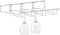 FB FunkyBuys Chrome Plated Wine Glass Rack | Wall Mounted Glass Hanger Holder Glassware Stemware Rack | Deluxe Champagne Glass Rack (Large)