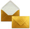50 Briefumschläge Gold Metallic Glänzend - DIN C6 - gefüttert mit weißem Seidenpapier - 90 g/m² - 11,4 x 16,2 cm - Nassklebung - NEUSER PAPIER