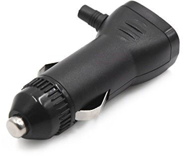 sourcing map 12V 24V Enchufe Encendedor de Cigarrillos Interruptor ON/Off Adaptador Conector Macho Negro