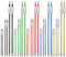 CKANDAY 30 piezas Llaveros de alambre de metal de acero inoxidable con nylon revestimiento, cable de 2 mm con conector para senderismo Etiquetas de identificación de equipaje -3 tamaños 4 6 7.8 