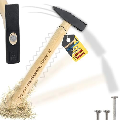 Personalisierter Hammer mit Gravur - Geschenk zum Geburtstag für Papa, Freund, Mann & Opa - DIN1041 Geprüfter Schlosserhammer - robust und liegt perfekt in der Hand (300gr)