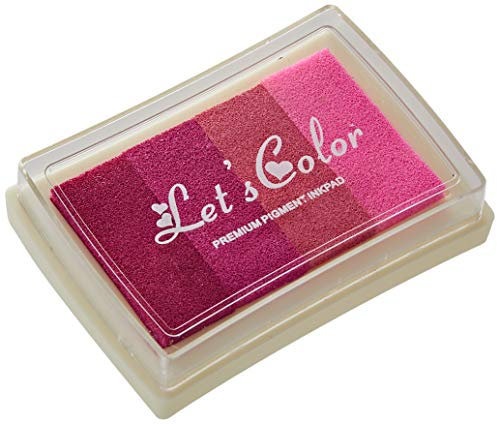 Mopec K43.02 Tampon encreur dégradé Rose pour Doigt, 7,5 x 5,2 cm, Mousse