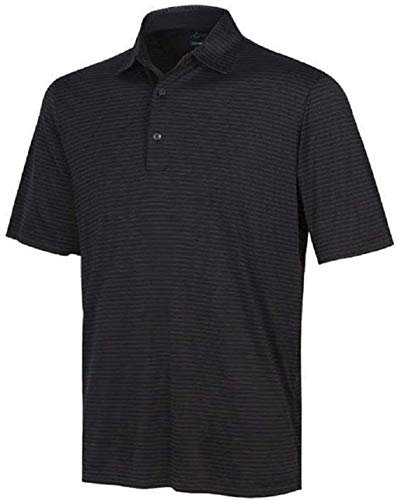 GREG NORMAN Mens Play Dry ML75 Polyester Short Sleeve Striped Polo Shirt