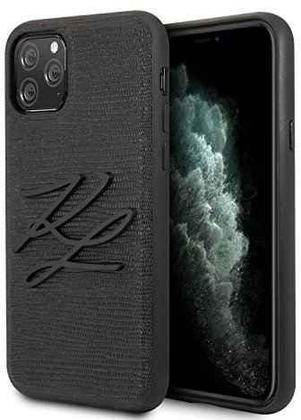 KARL LAGERFELD Lizard Hülle KLHCN65TJKBK für iPhone 11 Pro Max schwarz