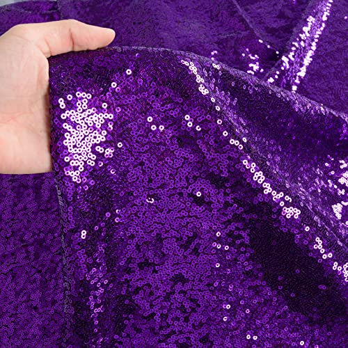 Lila Paillettenstoff 91 cm Waschbar - Funkelnder Polsterstoff Zuschnitt von The Yard - Sternenstoff zum Nähen für Pailletten-Kissen und Frauen Tücher