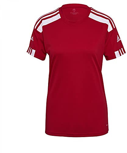 adidas Squadra 21 Jersey, Camiseta de Mangas Corta Mujer, Team Power Red/White, XS