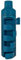 YOS Pillenbox Wasserflasche 7 Fächer - 375ml Trinkflasche mit Tablettenbox - Trinkflasche mit Tablettenfach - Weekly - Blau