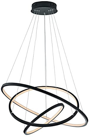 Trio Leuchten WiZ LED Pendelleuchte Aaron 352710342, 80 Watt RGBW LED mit 16 Mio. Farben + 64.000 Weißtöne + 18 LichtSzenen, Steuerung über App + Sprachsteuerung + Fernbedienung + Wandschalter