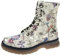 Cipriata Annetta Botas altas para mujer con cordones y cremallera de 8 ojos, Lt Grey Floral, 39 EU