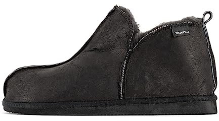 Shepherd Anton Herren-Hausschuhe aus Schaffell, Schwarz, Schwarz , 42 1/3 EU