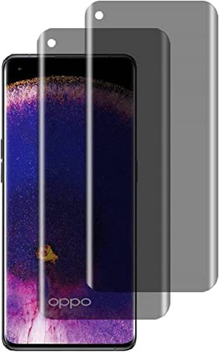 SIMao [2 Pièces] Anti Espion Verre Trempé Compatible avec OPPO Find X5, Anti-Peep Privacy Film Protection Écran en Verre Trempé Couverture Complète, 9H Dureté Anti-Rayures Anti-Spy Protège Écran
