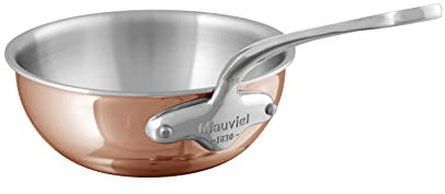 Mauviel M’6S 6-Ply Polished Copper & Stainless Steel Chef Pan, And Cast Stainless Steel Handle, 3.4-qt, Made In France