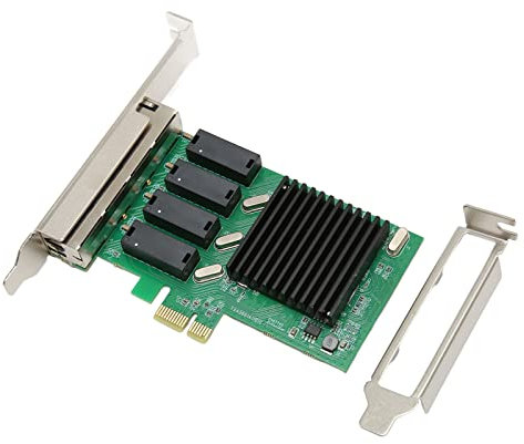 CHICIRIS Tarjeta de Red PCIe, Tarjeta Wake-on-LAN Gigabit Ethernet de 4 Puertos para PC