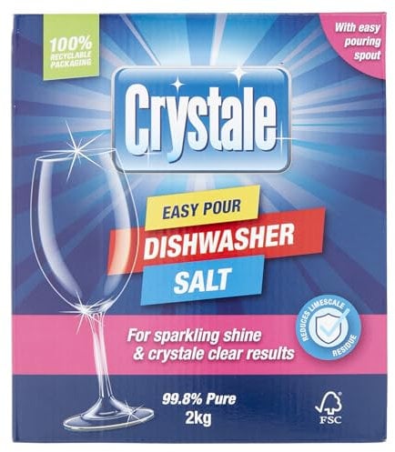 Crystale 2kg Dishwasher Salt for Dishwashers and Water Softeners