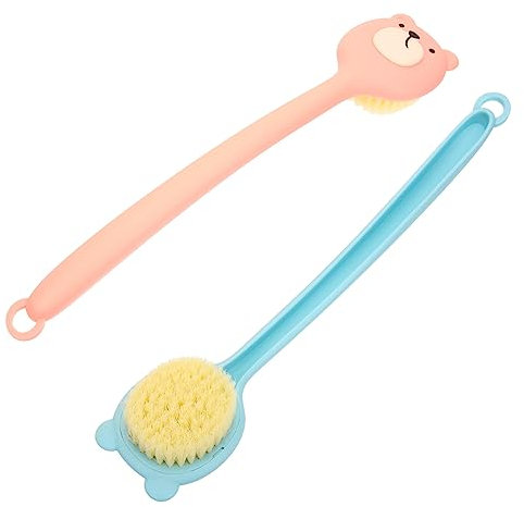 Beavorty 2pièces Brosse De Douche à Long Manche Pour Dos Brosse De Bain Manuelle Lot