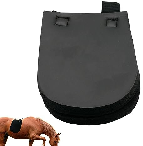 Sattelunterlage, wiederverwendbar, rutschfest, schwarz, Schaumstoff-Schabracke, 22,9 cm breit, stoßfest, Pferde-Sattelentlastung, absorbierendes Sattelkissen, Reitausrüstung zum Reiten