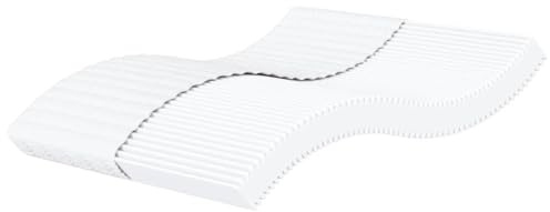 vidaXL Schaumstoffmatratze Weiß 160x200 cm Härtegrad H2 H3