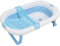 Kit de Bañera para bebé, Bañera para bebé, Red de Baño Plegable Grande para Ahorrar Espacio para Recién Nacido para Baño (BLUE)