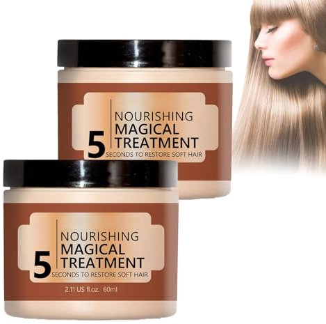 Vikada Nourishing Magical Treatment - 5 Sekunden zur Wiederherstellung von weichem Haar, Fortschrittliche Molekulare Haarwurzelbehandlung, Keratin Magische Haarbehandlungsmaske (2 Stück)