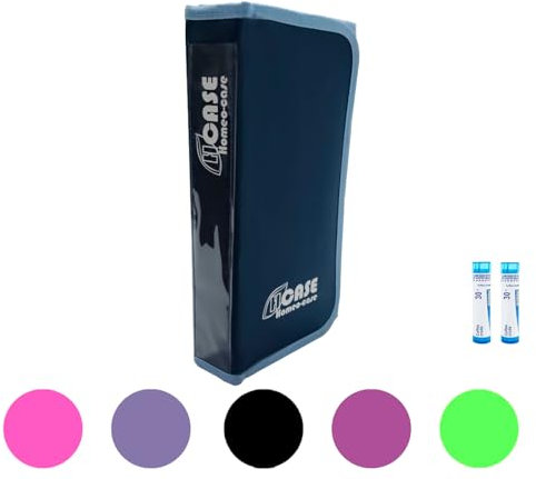 HOMEO-CASE | Homöopathie Mäppchen mit 90 Plätzen für Boiron 4-Gramm-Tuben | (Schläuche Nicht Enthalten) | Etui Fuer Homoeopathie | Farbe Blau | Geschlossen 30 x 15 cm | Geöffnet 70 x 30 cm