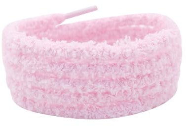 Lot de 2 paires de lacets ronds en peluche de 8 mm - 80/100/120/140/160/180/200 cm - Lacets élastiques de rechange mignons pour baskets, chaussures en toile, Rose, Taille 160