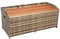 ESTEXO Polyrattan Gartenbank Sitzbank mit Auflagenbox Kissenbox Rattan Kissentruhe Bank mit Stauraum Beige-Braun