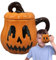 Tazza a forma di zucca per bambini, tazza da caffè in ceramica con coperchio, struttura delicata, per bevande calde, tè, caffè e latte