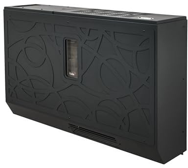 STUFE A PELLET ITALIA Super Slim 7 KW | Pelletöfen mit Belüftung Modernes und Kompaktes Design Effizienz 91% Heizt 70m² Autonomie 18 Sdt Programmierbar 5 Kräfte 24 Monate Garantie Schwarz