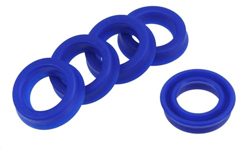 YOKIVE 5 Stück UN Radialwellendichtringe, Industrie-PU-Öldichtungen für Hydraulikzylinder (Blau, 12-mm ID x 18-mm OD 5-mm Breite) | UN, Industrie-PU-Öldichtungen, für Hydraulikzylinder
