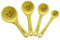 Sass & Belle Happy Measuring Spoons Set – Quirky Yellow Ceramic 4-Piece Baking Set – Small Measuring Cup Spoon for Baking, Cooking, Kitchen & Home Décor