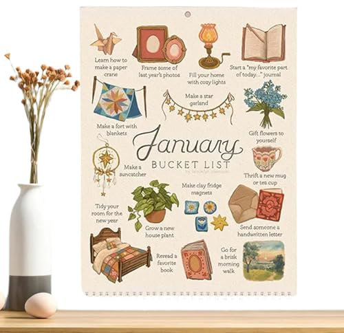 Bucket List Calendar Planner, 2025 Desk Pad Calendar, Large Ruled Block Calendar, Monthly Schedule Planner, Desk Calendar with To-Do List, Home Calendar